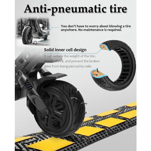 8.5x2.5 Inch Solid Scooter Tire Replacement for Dualtron Mini & Speedway Leger/Pro Electric Scooter Front/Rear Wheel, 8.5 x3 8 1/2 x2.5 Highway solid tire, Anti-slip & Explosion-proof
