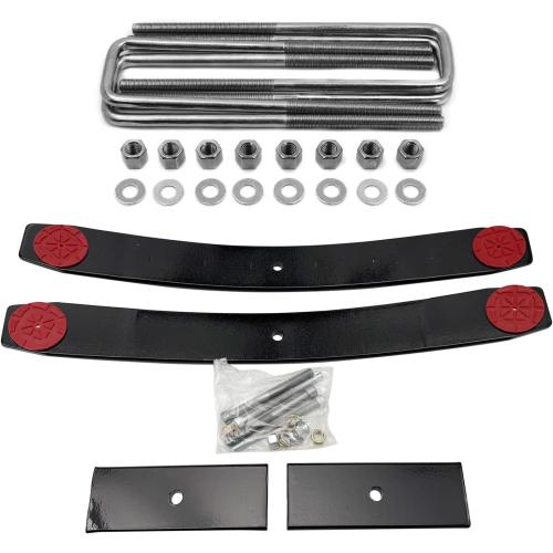 1.5-2 Rear Add A Leaf Lift Kit with 8.5 long 2.5 wide Square U Bolts for 1995-2023 Toyota Tacoma 2WD 4WD TRD SR5