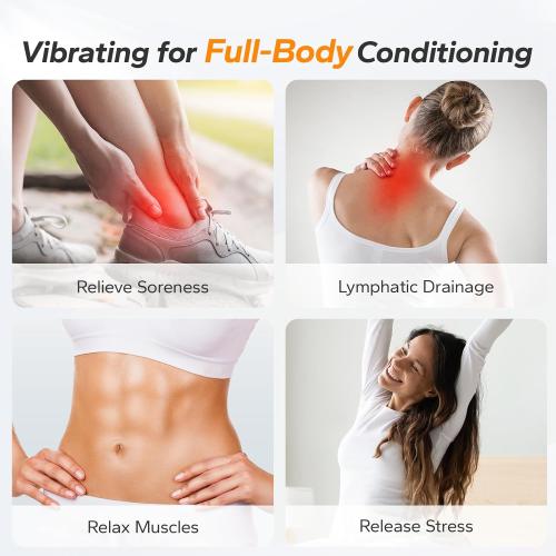 MERACH Vibration Plate Exercise Machine, Whole Body Workout Equipment for Women, Bluetooth and Silicone Pedal, Vibration Plate with Auto Mode, Vibrate Fitness Platform for Home