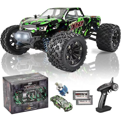 TENSSENX 1:18 Scale All Terrain RC Cars, 40KPH High Speed 4WD Remote Control Car with 2 Rechargeable Batteries, 4X4 Off Road Monster Truck, 2.4GHz Electric Vehicle Toys Gifts for Kids and Adults