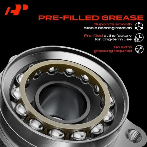 A-Premium Front Left Steering Knuckle & Wheel Bearing Hub Assembly Compatible with Honda Accord 2013 2014 2015 2016 2017, 3.5L, Driver Side, Replaces 51215T2AK01, 45255T2AA00