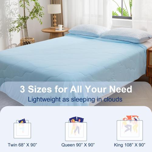 QUTOOL® Cooling Blankets for Hot Sleepers Summer Comforter for Night Sweats Full/Queen