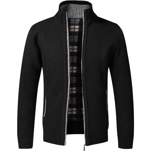 Size XL...Yeokou Men's Casual Slim Full Zip Thick Knitted Cardigan Sweaters with Pockets