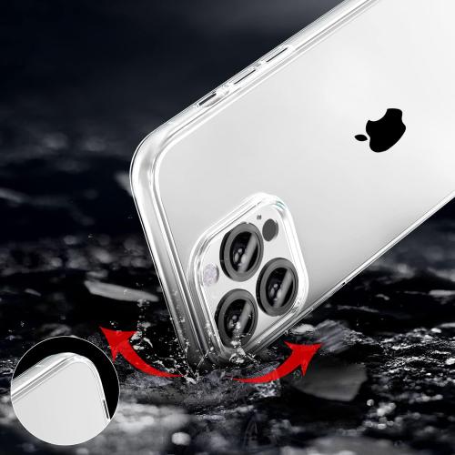 TENOC Phone Case Compatible with iPhone 15 Pro Max, Clear Case Shockproof Protective Bumper Slim Cover for 6.7 Inch