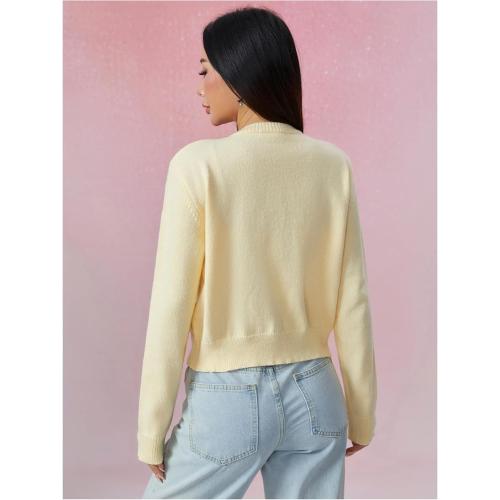 SIZE MEDIUM Women's Cropped Button Down Lightweight Cardigan Sweater Knit Y2k Fall Outfits Fashion Clothes 2025