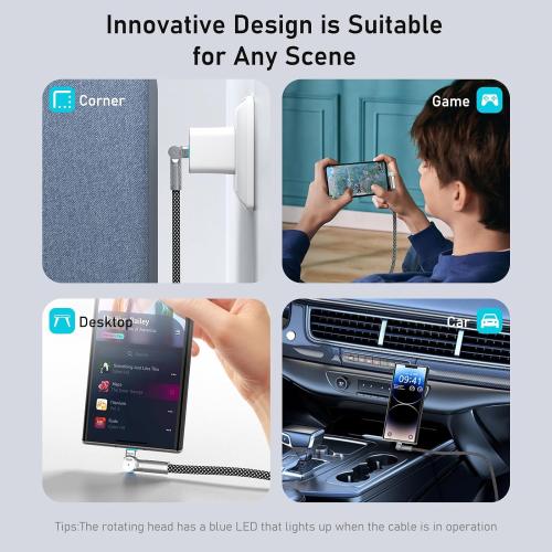 USB C to USB C Cable10ft,240W 2-Pack Braided 180°Rotating Type C Charging CableFast Charge for iPhone 16/16Pro/16Plus/16ProMax,MacBook Air,iPad Pro,Pixel,Samsung Galaxy S23/S24 Ultra-Black