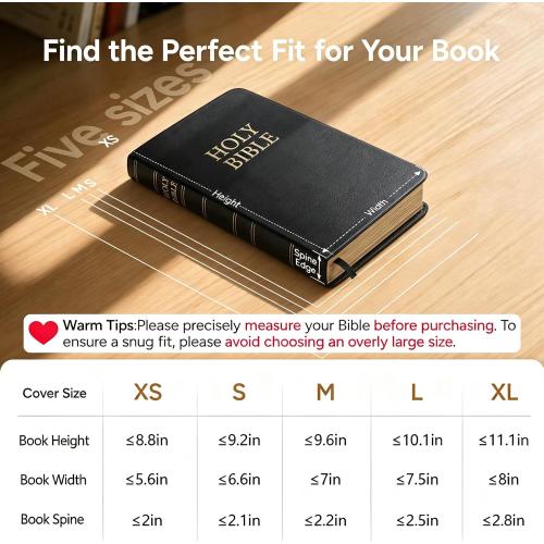 Adjustable Bible Cover with 75 Bible Tabs - Bible Cover Case for Women