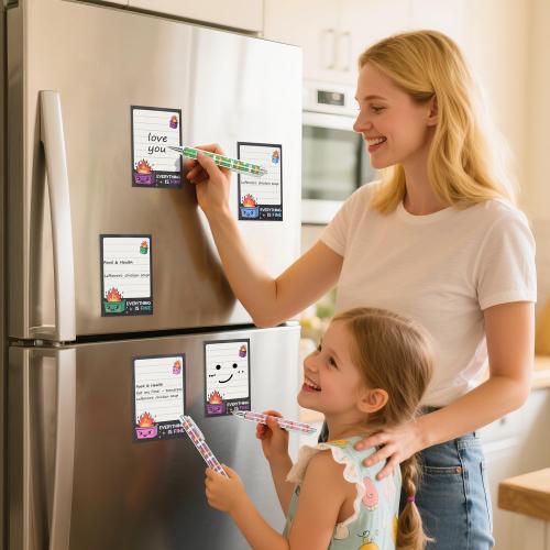 Dumpster On Fire Desk Accessories - 8 PCS Cute Sticky Notes   8PCS Ballpoint Pens, It's Fine I'm Fine Everything is Fine,Memo Notes Funny Office Gifts for Women Men Coworkers