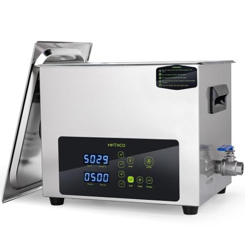 Ultrasonic Cleaner, One-Touch Cleaning,Heating, Deep Mode, ECO Energy-Saving Ultrasonic Cleaning Machine Excellent for Labs,Carburetor,Jewelry,Dentures,Automotive & Industrial Parts. (10L)