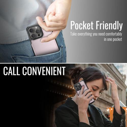 Vinich for iPhone 13 Pro Wallet Case with Card Holder, RFID Blocking Credit Slots Kickstand Shockproof Phone Cover Fit for iPhone 13 Pro 6.1 Rose Gold