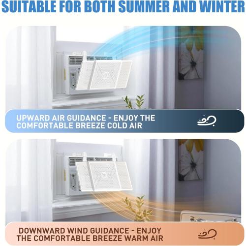 Window Air Conditioners Deflector Universal - Room Air Conditioner Window Baffle Adjustable Wind Direction - Prevent Direct Blowing of Cold Air -Ac Air Vent Deflector Easy to Install (1)