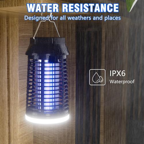 Endbug Bug Zapper with LED Light, Waterproof Bug Zapper Outdoor Indoor, Mosquito Zapper Outdoor Electric Fly Zapper, Mosquito Killer Fly Trap for Outside Patio Garden Backyard Home, Plug in, Black