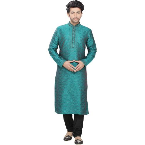 Sojanya XL Jacquard Readymade Ethnic Indian Kurta Pajama for Men