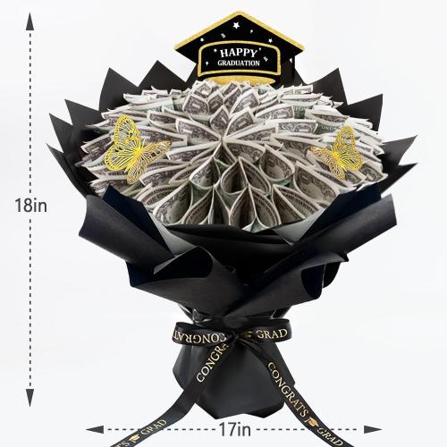 Graduation Gifts - Money Bouquet for Her - Class of 2025 Money Gift Ideas for Women Girl Boy Him Daughter Son - DIY Bouquets Filled with Folded Bills Gift for College Middle High School
