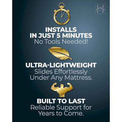 Premium 10mm Bunkie Board Queen Size (60x80'') – Slim Mattress Support – Quiet, and Moisture-Resistant Bed Board for Platform Bed Frames and Box Springs