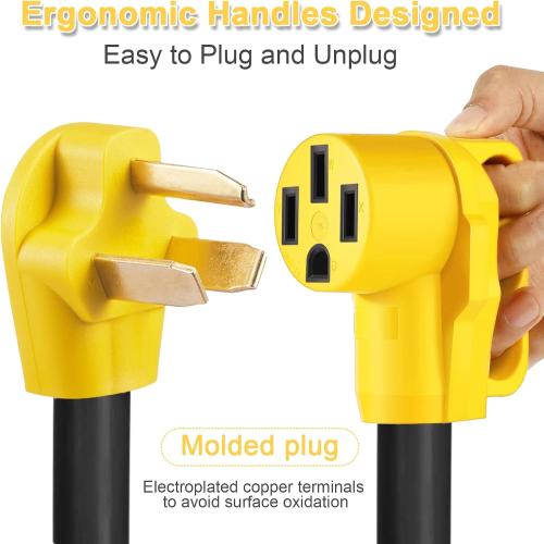 EV Charger Adapter Cord Compatible with NEMA 10-30P to 14-50R, 30 Amp 3 Prong Dryer to 50 Amp 4 Prong EV for Tesla or EV Level 2 Charging, EV Adapter Cord with Handle, ETL Listed