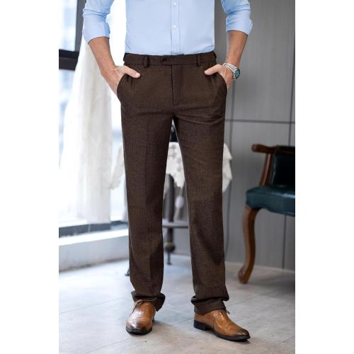 Size 36 Mens Vintage Tweed Dress Pants Slacks Trousers Regular Fit Suit Pants for Men