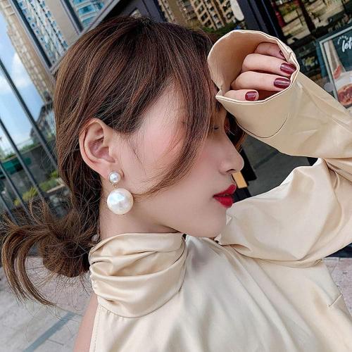 Denifery 925 Sterling Silver Long Tassel Earrings Pearls Earrings Dangle Earrings Bohemian Statement Earrings for Women Wedding Daily Party