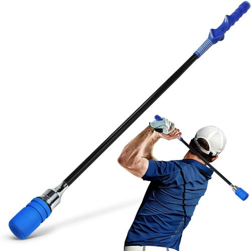 Golf Swing Speed Trainer, Click Stick Golf Trainer for Inertia & Swing Rhythm Practice, Weighted Golf Training Aid with Comfort Grip Helps Enhance Strength & Maintain Good Grip Habits