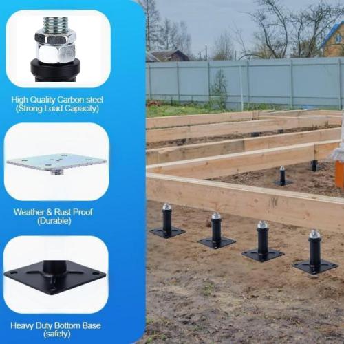 2-Pack Adjustment Floor Jack Post Floor Jack Lift Supports 16.5-20.5 Inch Adjustable House Jack,Adjust Supports,Lift Supports,Mini Screw Jack, Floor Straightener,Level Supports