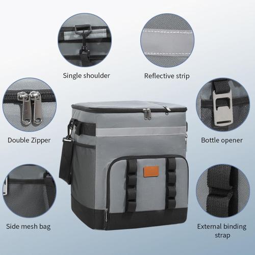Wheeled Cooler, Advanced Insulation, High Density Material, Large Capacity C with Wheel for Camping, Hiking, Picnic 35L