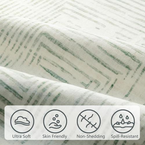 Washable Area Rug - Soft Modern Throw Rugs for Living Room Non-Slip Ultra-Thin Sage Green Lines Borderd Abstract Rugs for Bedroom Entryway Kitchen Foyer Mudroom Dorm Dining Room Carpet