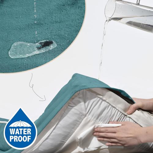 Comfort Expression Orthopedic Dog Bed for Extra Large Dogs 42x30 Inch, Waterproof Egg Crate Foam XL Pet Bed with Removable Bolsters, Dog Couch with Washable Cover & Non-Slip Bottom, Washed Blue