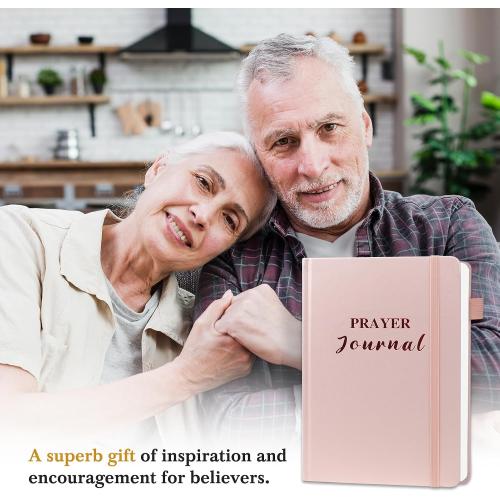Pink Prayer Journal for Woman - 60 Weeks Bible Journal with Prompts, Verse