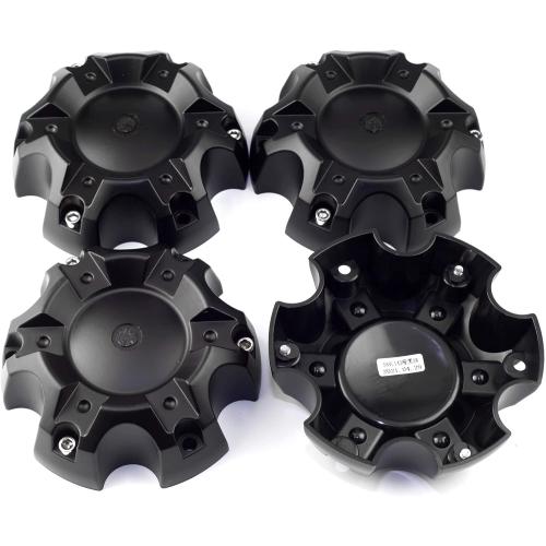 5.55in Wheel Center Caps for Ballistic Center Hubcaps, 4 Pack Black Center Cover Replacement, 6 lugs