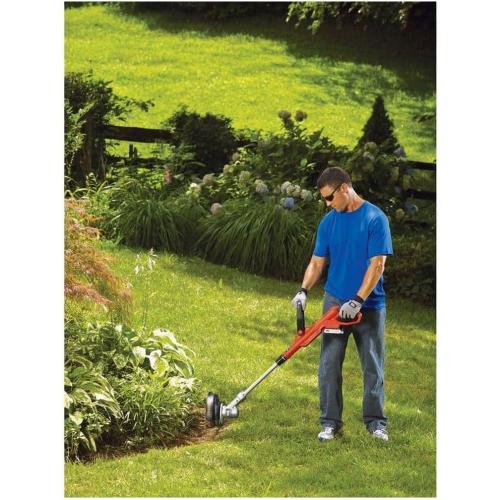 BLACK DECKER 20V MAX String Trimmer and Edger 2 in 1, Cordless Weed Wacker with Auto Spool Feed, Battery and Charger Included, 12 Inch Steel Blade, Reduced Vibration (LST300)