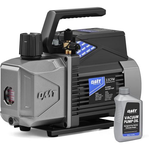 Orion Motor Tech A2L Vacuum Pump, 3.5 cfm 1/4 hp Single Stage Sparkless Ignition Proof Vacuum Pump for R1234yf R32 R134a R22 R410A with 15 Micron Ultimate Vacuum, Auto HVAC Vacuum Pump