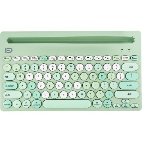 HUO JI Wireless Keyboard Multi-Device, Bluetooth and 2.4G Dual Mode for iPad, Switch to 3 Devices for Cellphone, Tablet, PC, Smart TV, MacBook iOS Android Windows, Green