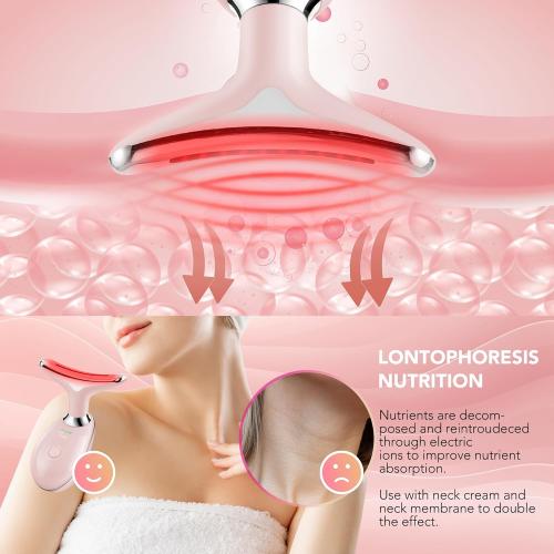 Red-Light-Therapy-for-Face, Facial Massager Wand Tool  (Pink)