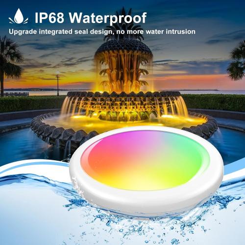 Rechargeable Submersible Pool Lights for Above Ground Pools Waterproof, Underwater LED Pool Lights for Inground Pool with Remote,Magnetic Swimming Pools Light for Hot tub,Spa-2PCS