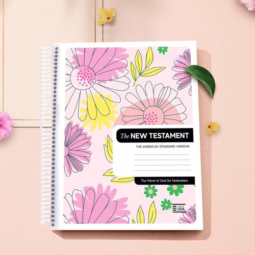 The Bible in a Year, 52-Week Bible Study Guide & Reading Plan, Christian Gifts for Adults & Teens, A5 Devotional Notebook(A)