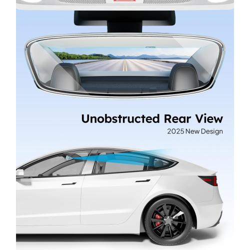 Wigoo Tesla Model 3 Sunshade Roof [Never Sag, Nano Ice-Crystal Coatings] 3-Gen Heat Insulation Glass Roof Sun Shade, Accessories for Tesla Model 3 2020~2026 Highland, Interior Gray