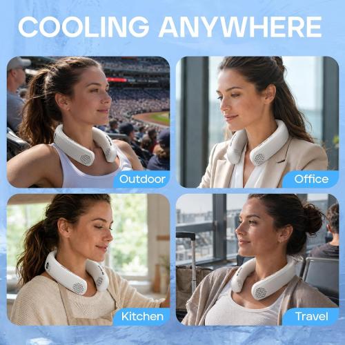 Neck Air Conditioner with Cooling Plate, 7000mAh Rechargeable Fan