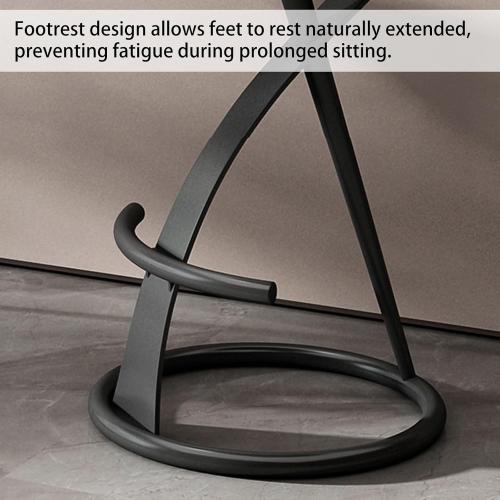 Modern Round Bar Stools with Backs and Footrest, Thick Upholstered Barstools with Sturdy Metal Frame, Kitchen Height Stools for Dining Room, Kitchen Island, Party