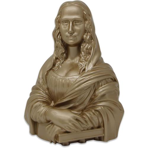 MUSART Exclusive Mona Lisa Statue Home Decor Limited Edition of 100 Urethane Resin with Urethane Glass Coat 10 Inches Height 3 Lbs (Gold)