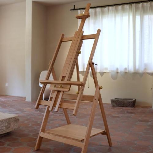 Size 93 Large Wooden Easel for Painting: Artist H Frame Easel Stand with Upgrade Hardware- Hold Canvas up to 93 - Professional Art Easel for Adults