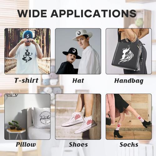 HTVRONT HTV Heat Transfer Vinyl Roll- 12 x 8ft Black HTV Vinyl for Shirts, Iron on Vinyl for All Cutting Machine - Easy to Cut & Weed for Iron Design (Black)