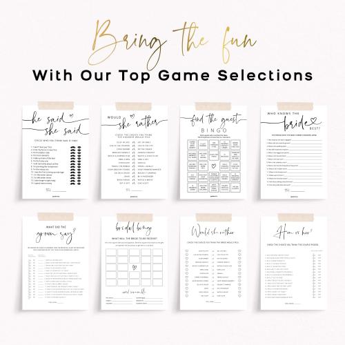 GardenCity Guess Who Bride or Groom?, Bridal Shower Games for 50 Guests, Minimalist