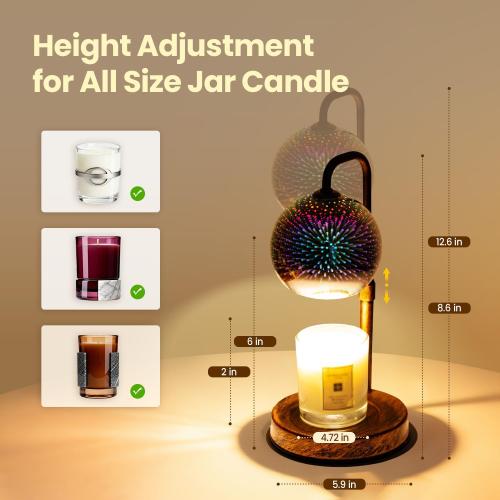 Glocusent Candle Warmer Lamp with Timer