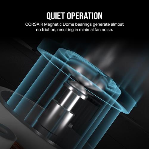 CORSAIR iCUE Link RX120 RGB 120mm PWM Fan - Magnetic Dome Bearing - Single Fan - Black