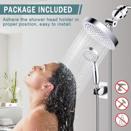 Filtered Shower Head with Handheld, High Pressure Rainfall Shower Head