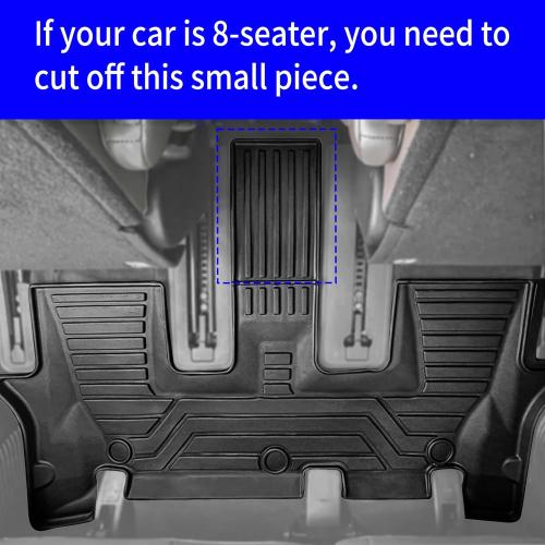 Rongtaod Floor Mats Compatible with 2020-2025 Kia Telluride 7&8 Seats (Not for 2027) Trunk Mat Cargo Mat Cargo Liner Back Seat Cover 2024 Telluride Accessories (Trunk Mat with Backrest Mat Floor Mats)