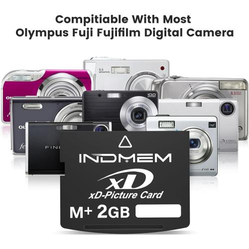 xD-Picture Card 2GB(Type M ) 2GB XD Flash Memory Cards for Olympus Fuji Fujifilm Old Digital Camera, Support Panorama Function,Create 3D Image and Digital Painting