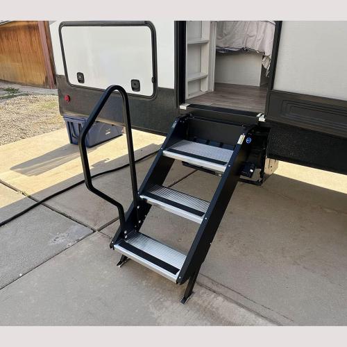 Step Handrail for Step Above 2nd Generation RV Entry Step. STP214-121H 3 Step Handrail Add Even More Support for Entering and Exiting Your RV