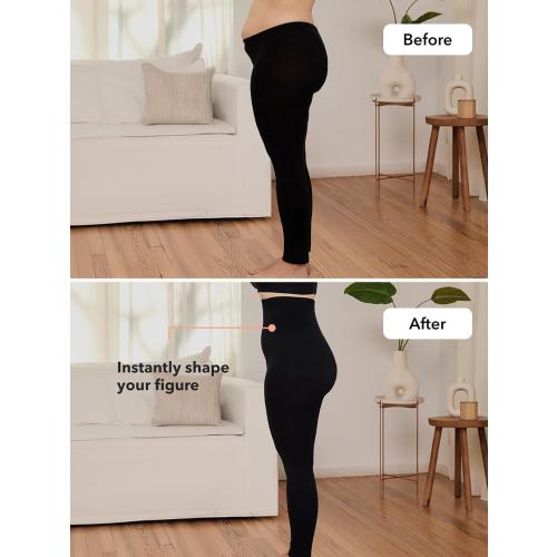 SHAPERMINT High Waisted Tummy Control Compression Leggings for Women - Petite to Plus Size Womens Leggings Non See Through