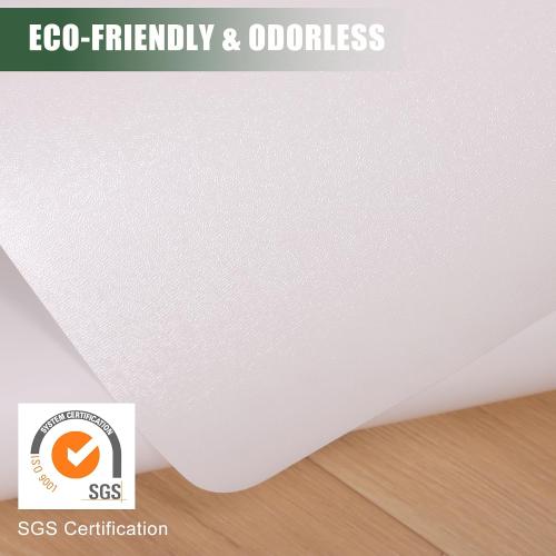 Vinyl Mat, 6' x 4' Hallway Runner Rug, Area Rug for Living Room Bedroom, Slip Resistant Floor Protector Desk Chiar Mat for Hard Floors, White